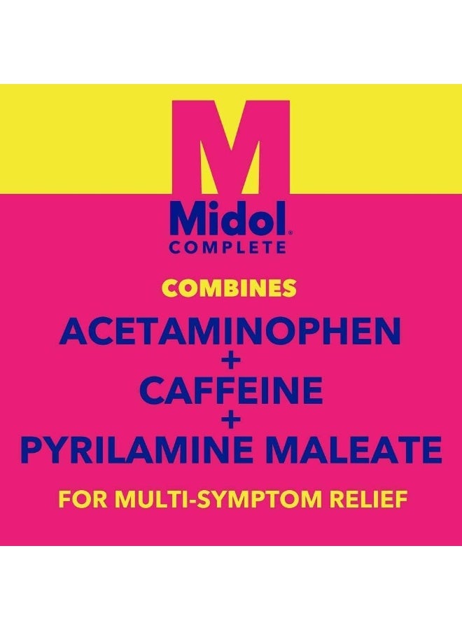 Midol Complete Caplets with Acetaminophen for Menstrual Symptom Relief - 50 Count (25 Pouches of 2), On The Go Menstrual Pain Relief - Image 3